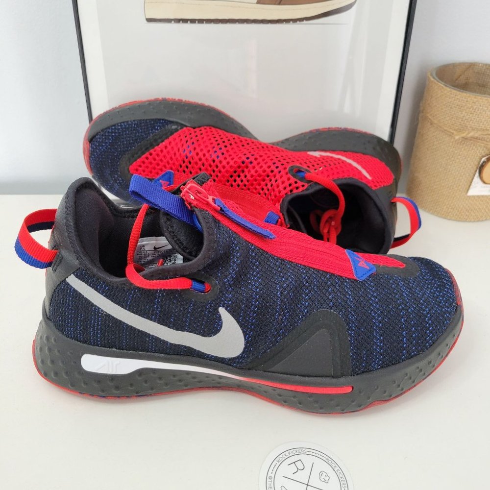 バスケットボール NIKE - PG4 Nike PG4 EP Paul George Shoes Mens 8 Black Blue Basketball